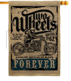 Two Wheels - Vehicle Interests Vertical Impressions Decorative Flags HG115257 Made In USA