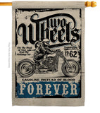 Two Wheels - Vehicle Interests Vertical Impressions Decorative Flags HG115257 Made In USA