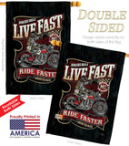 Bikers Rule - Vehicle Interests Vertical Impressions Decorative Flags HG115258 Made In USA