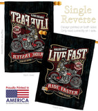 Bikers Rule - Vehicle Interests Vertical Impressions Decorative Flags HG115258 Made In USA