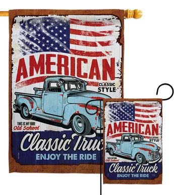 Classic Truck - Vehicle Interests Vertical Impressions Decorative Flags HG115255 Made In USA