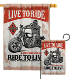 Love To Ride - Vehicle Interests Vertical Impressions Decorative Flags HG115256 Made In USA