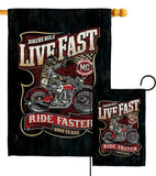 Bikers Rule - Vehicle Interests Vertical Impressions Decorative Flags HG115258 Made In USA