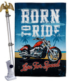 Born To Ride - Vehicle Interests Vertical Impressions Decorative Flags HG115181 Made In USA