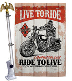 Love To Ride - Vehicle Interests Vertical Impressions Decorative Flags HG115256 Made In USA