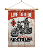 Love To Ride - Vehicle Interests Vertical Impressions Decorative Flags HG115256 Made In USA