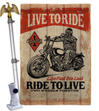 Love To Ride - Vehicle Interests Vertical Impressions Decorative Flags HG115256 Made In USA