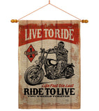 Love To Ride - Vehicle Interests Vertical Impressions Decorative Flags HG115256 Made In USA