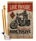 Love To Ride - Vehicle Interests Vertical Impressions Decorative Flags HG115256 Made In USA