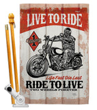 Love To Ride - Vehicle Interests Vertical Impressions Decorative Flags HG115256 Made In USA