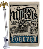 Two Wheels - Vehicle Interests Vertical Impressions Decorative Flags HG115257 Made In USA