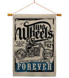 Two Wheels - Vehicle Interests Vertical Impressions Decorative Flags HG115257 Made In USA