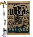 Two Wheels - Vehicle Interests Vertical Impressions Decorative Flags HG115257 Made In USA