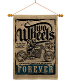 Two Wheels - Vehicle Interests Vertical Impressions Decorative Flags HG115257 Made In USA