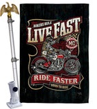 Bikers Rule - Vehicle Interests Vertical Impressions Decorative Flags HG115258 Made In USA