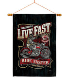 Bikers Rule - Vehicle Interests Vertical Impressions Decorative Flags HG115258 Made In USA