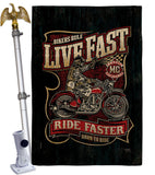 Bikers Rule - Vehicle Interests Vertical Impressions Decorative Flags HG115258 Made In USA