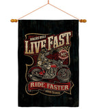 Bikers Rule - Vehicle Interests Vertical Impressions Decorative Flags HG115258 Made In USA