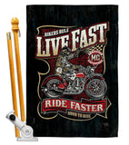 Bikers Rule - Vehicle Interests Vertical Impressions Decorative Flags HG115258 Made In USA