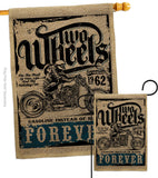 Two Wheels - Vehicle Interests Vertical Impressions Decorative Flags HG115257 Made In USA