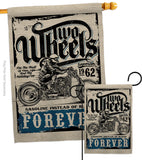 Two Wheels - Vehicle Interests Vertical Impressions Decorative Flags HG115257 Made In USA