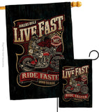 Bikers Rule - Vehicle Interests Vertical Impressions Decorative Flags HG115258 Made In USA