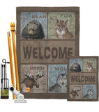 Welcome Wilderness - Wildlife Nature Vertical Impressions Decorative Flags HG110001 Made In USA