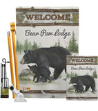 Bear Paw Lodge - Wildlife Nature Vertical Impressions Decorative Flags HG110103 Made In USA