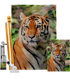 Life Of Tiger - Wildlife Nature Vertical Impressions Decorative Flags HG110281 Made In USA