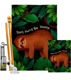 Don't Hurry - Wildlife Nature Vertical Impressions Decorative Flags HG130309 Made In USA