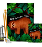 Don't Hurry - Wildlife Nature Vertical Impressions Decorative Flags HG130309 Made In USA