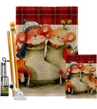 Mousy Winter - Wildlife Nature Vertical Impressions Decorative Flags HG192672 Made In USA