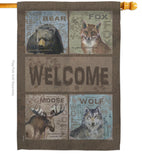 Welcome Wilderness - Wildlife Nature Vertical Impressions Decorative Flags HG110001 Made In USA