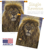 Lion - Wildlife Nature Vertical Impressions Decorative Flags HG110096 Made In USA