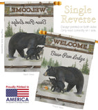 Bear Paw Lodge - Wildlife Nature Vertical Impressions Decorative Flags HG110103 Made In USA