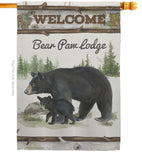 Bear Paw Lodge - Wildlife Nature Vertical Impressions Decorative Flags HG110103 Made In USA