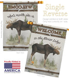 The Moose Lodge - Wildlife Nature Vertical Impressions Decorative Flags HG110104 Made In USA