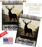 Welcome Deer - Wildlife Nature Vertical Impressions Decorative Flags HG110110 Made In USA