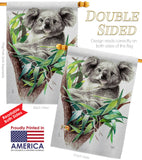 Koala - Wildlife Nature Vertical Impressions Decorative Flags HG110275 Made In USA