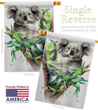 Koala - Wildlife Nature Vertical Impressions Decorative Flags HG110275 Made In USA