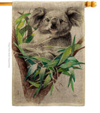 Koala - Wildlife Nature Vertical Impressions Decorative Flags HG110275 Made In USA