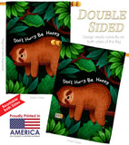 Don't Hurry - Wildlife Nature Vertical Impressions Decorative Flags HG130309 Made In USA