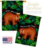 Don't Hurry - Wildlife Nature Vertical Impressions Decorative Flags HG130309 Made In USA