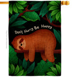 Don't Hurry - Wildlife Nature Vertical Impressions Decorative Flags HG130309 Made In USA