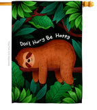 Don't Hurry - Wildlife Nature Vertical Impressions Decorative Flags HG130309 Made In USA