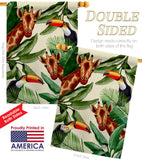 Giraffe & Toucan - Wildlife Nature Vertical Impressions Decorative Flags HG137579 Made In USA