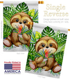 Baby Sloth - Wildlife Nature Vertical Impressions Decorative Flags HG137599 Made In USA