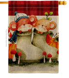 Mousy Winter - Wildlife Nature Vertical Impressions Decorative Flags HG192672 Made In USA