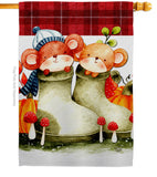 Mousy Winter - Wildlife Nature Vertical Impressions Decorative Flags HG192672 Made In USA