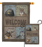 Welcome Wilderness - Wildlife Nature Vertical Impressions Decorative Flags HG110001 Made In USA